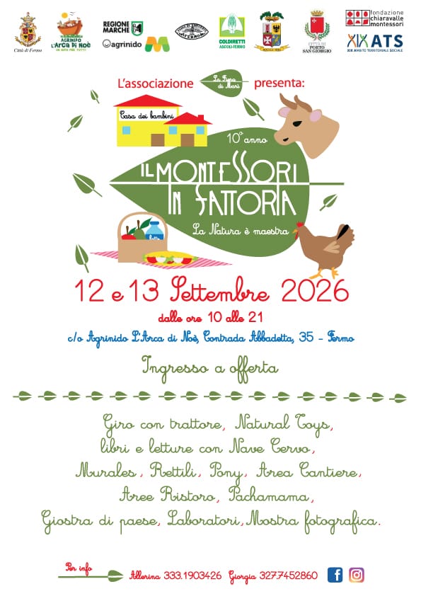 Locandina evento Il Montessori in Fattoria 2026
